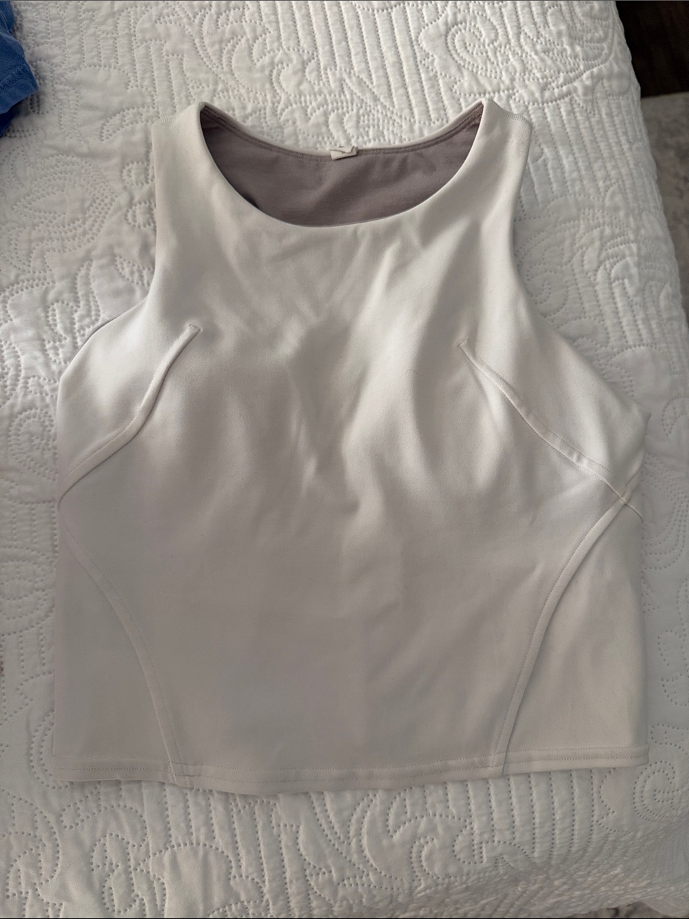 Sleeveless Scoop Neck Women’s Top - Cream